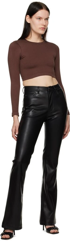 Ksubi Black Soho Faux-Leather Trousers 4