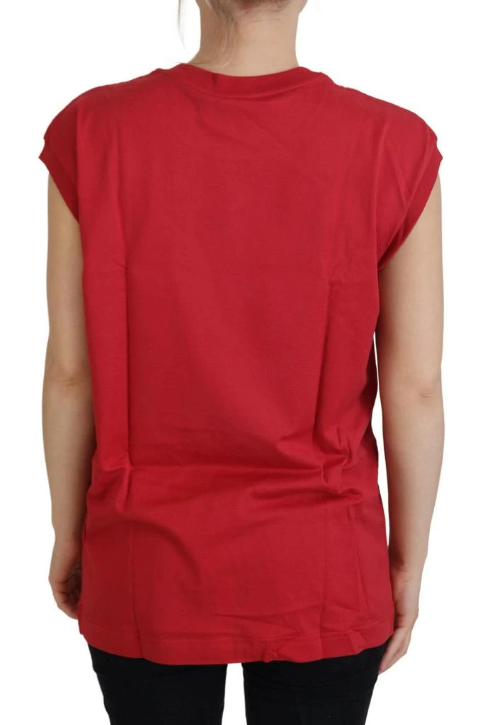 Dolce & Gabbana Red Cotton DG Logo Tank Top T-shirt 3