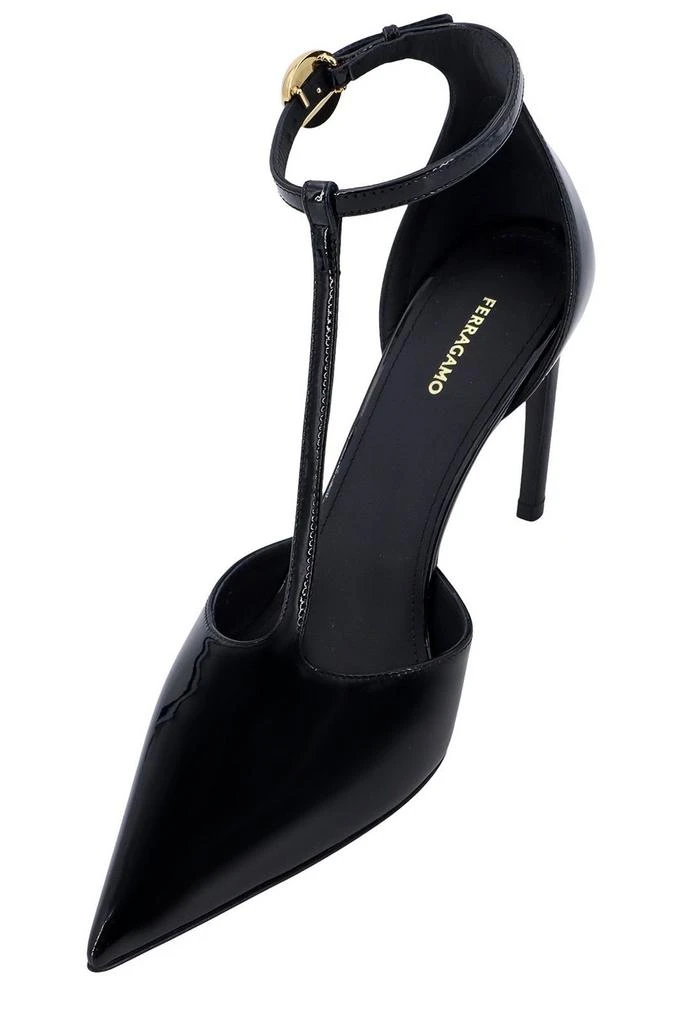 Salvatore Ferragamo Ferragamo T-Strap Pointed-Toe Pumps 4