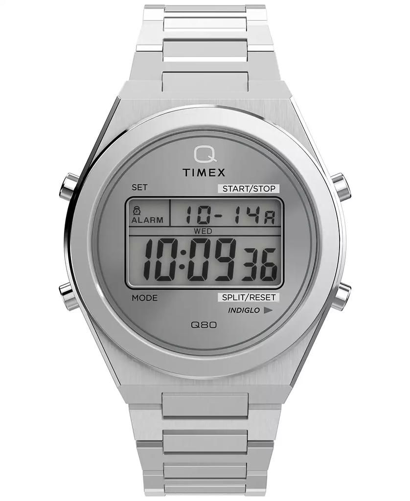 Timex Men's Quartz Digital Silver-Tone Stainless Steel Watch, 39mm