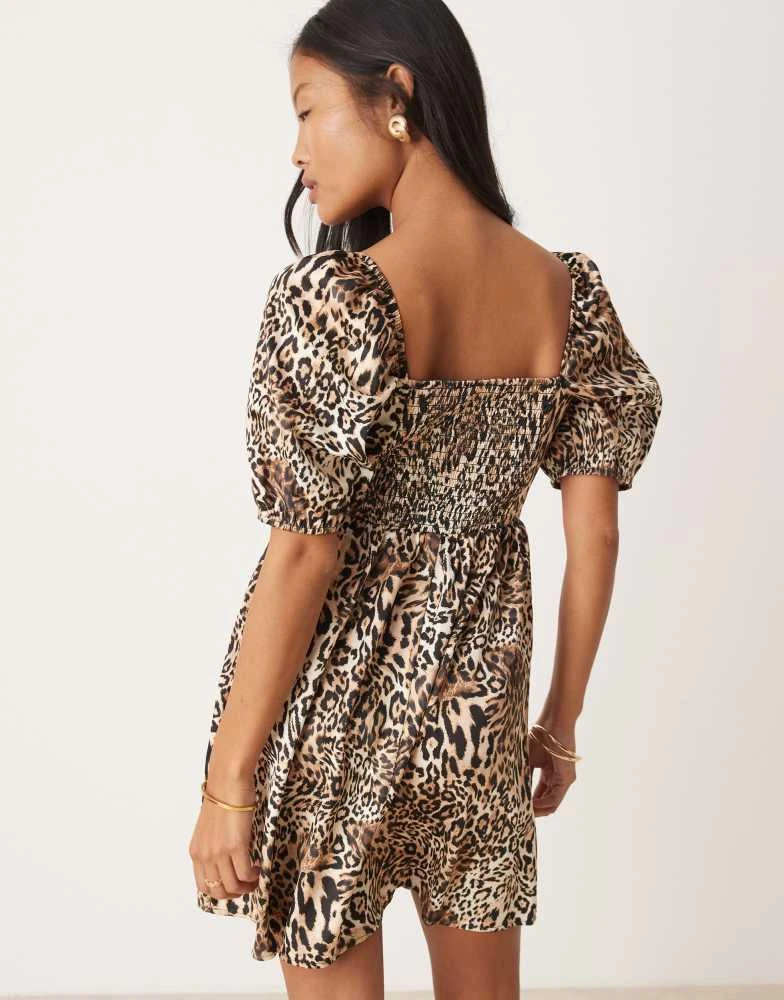 lace mini dress with short sleeves Maïa White floral-embroidered lace mini dress, L / White