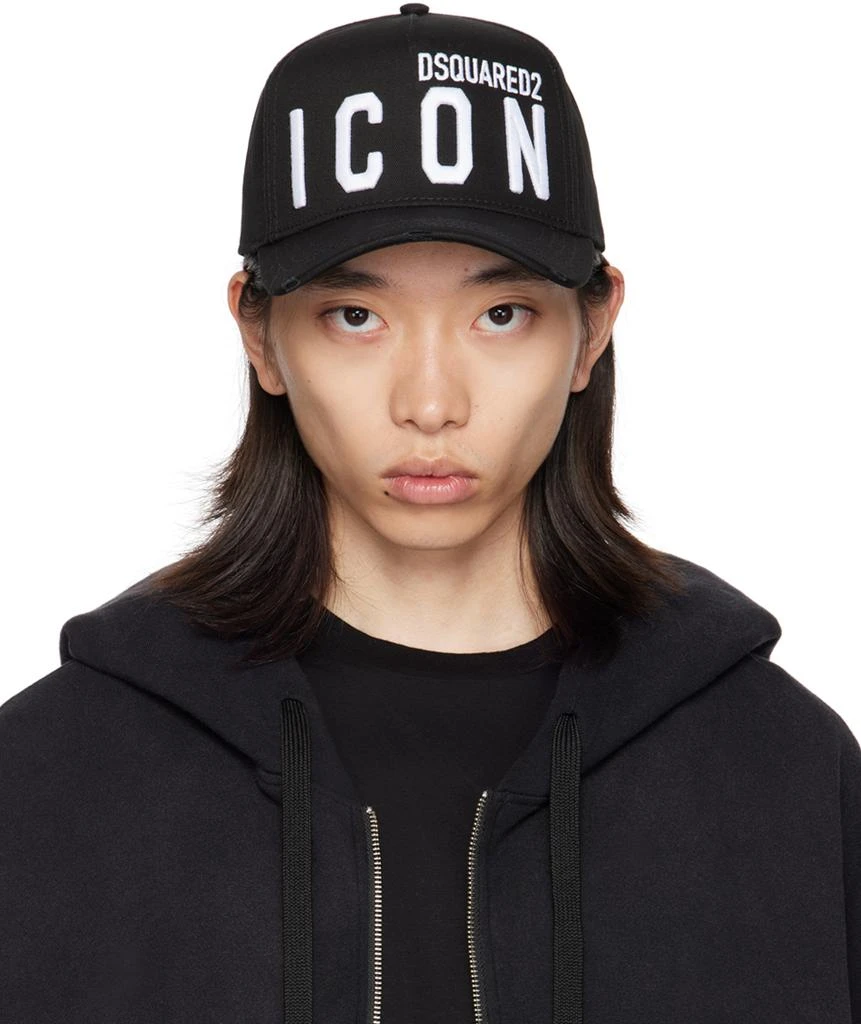 DSQUARED2 Black Be Icon Baseball Cap 1