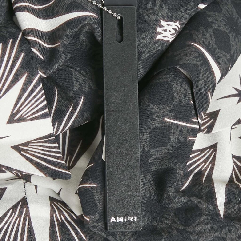 AMIRI Amiri Starburst Print Crepe Button Front Camp Shirt XXL 4