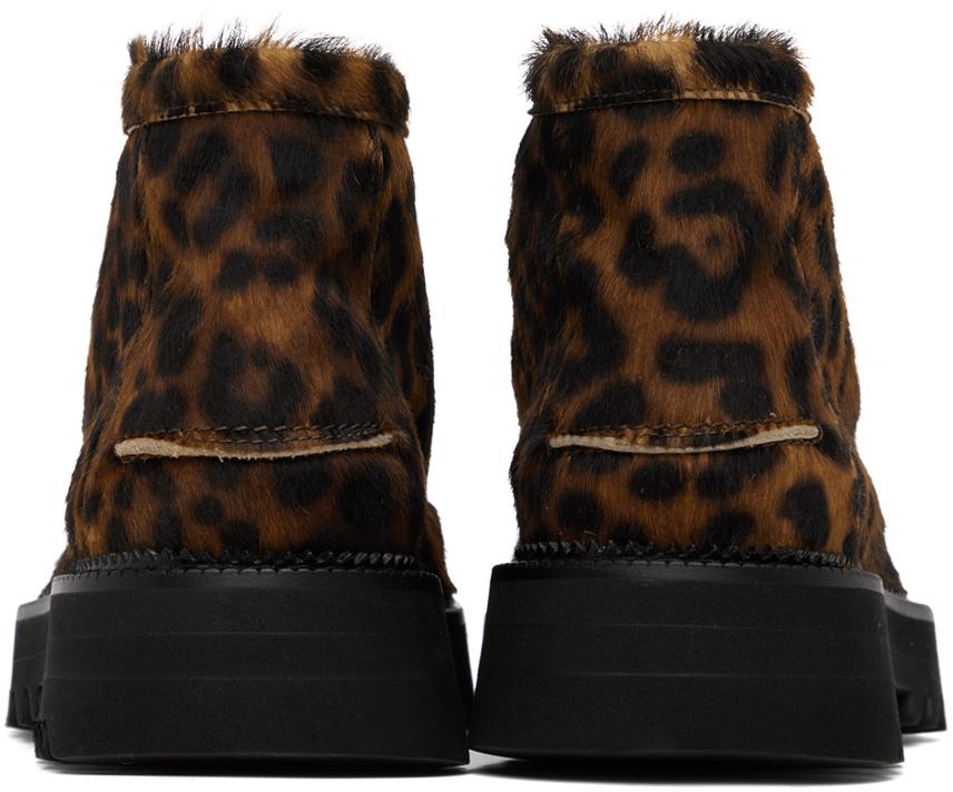 AMI Paris Brown Shark Sole Boots