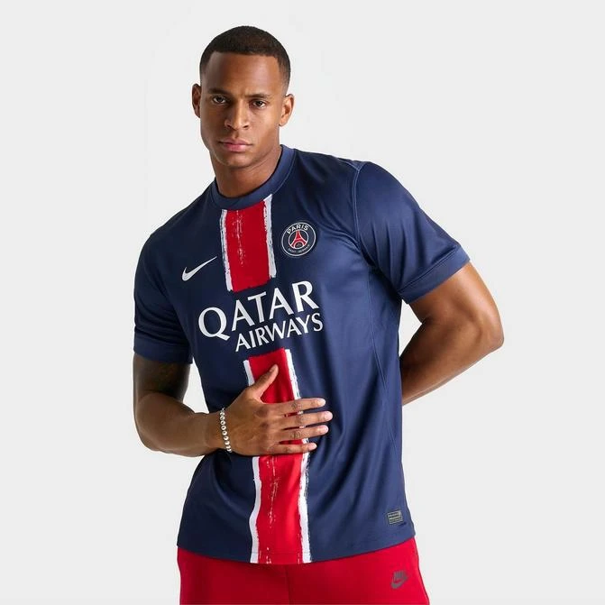 NIKE Men's Nike Paris Saint-Germain 2024-25 Stadium Home Dri-FIT Replica Soccer Jersey 1