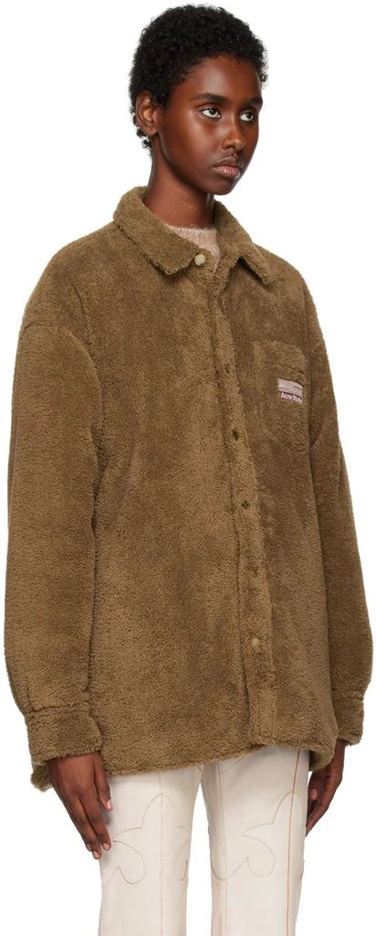Acne Studios Brown Soft Teddy Jacket 2