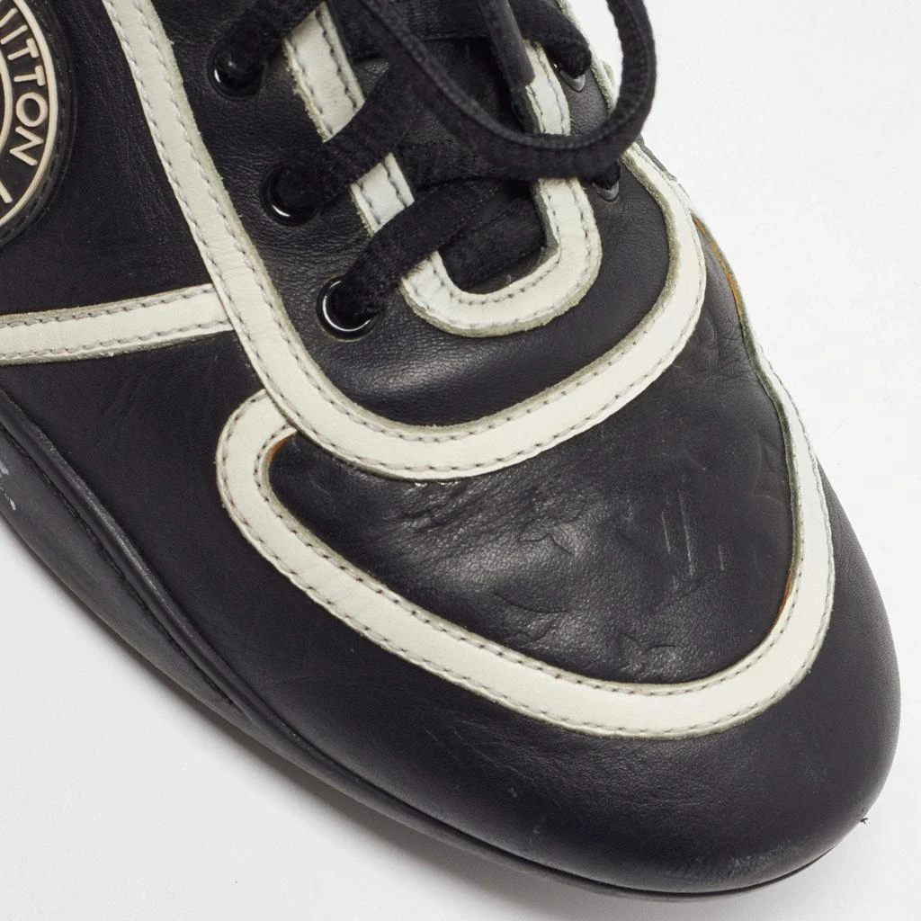 Louis Vuitton Louis Vuitton Black/White Monogram Embossed Leather Low Top Sneakers Size 37 8