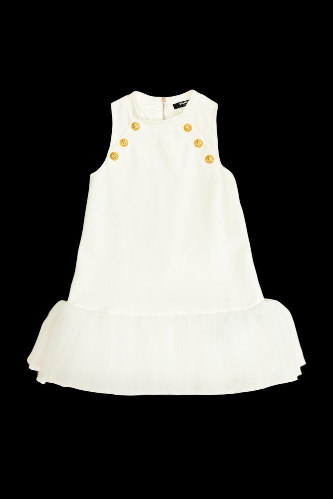 Balmain Balmain Kids Button Detailed Sleeveless Dress