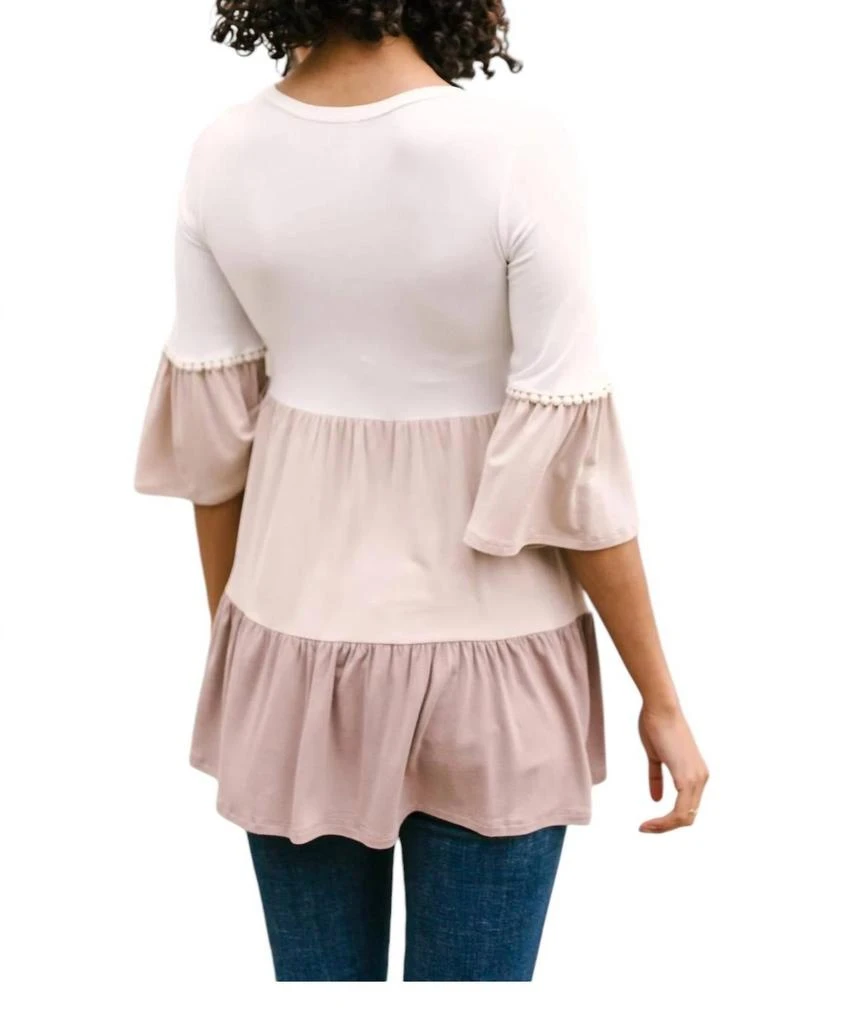 Celeste The Fanciful Flowing Top In Mocha 2