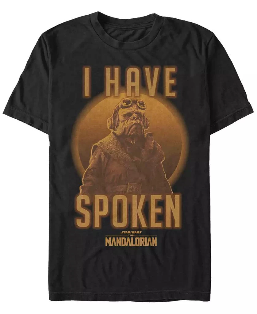 FIFTH SUN Men's Star Wars The Mandalorian Kuill I Have Spoken Circle Short Sleeve T-shirt 1