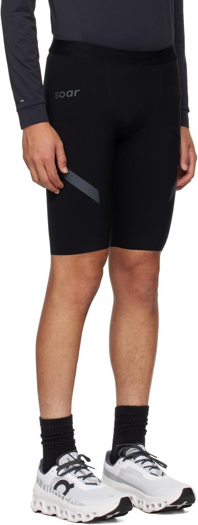 Soar Running Black Half Tights Short Leggings