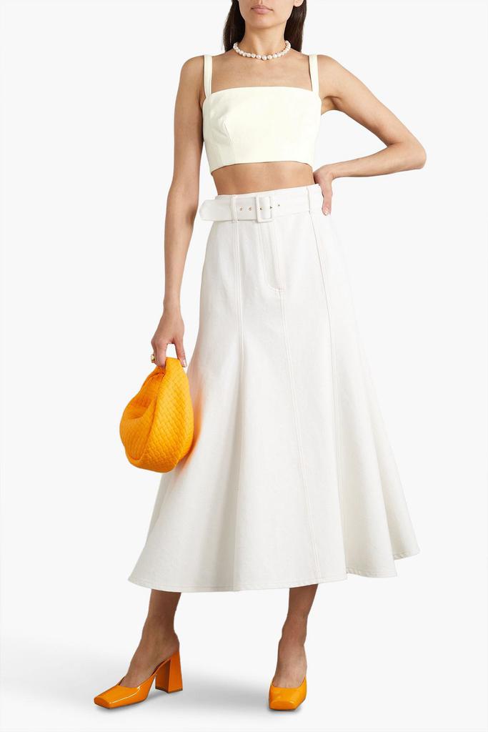 Emilia Wickstead Fabiola cropped denim top