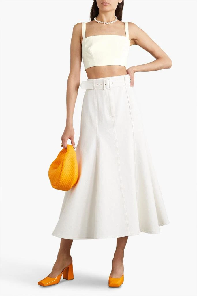 Emilia Wickstead Fabiola cropped denim top 2