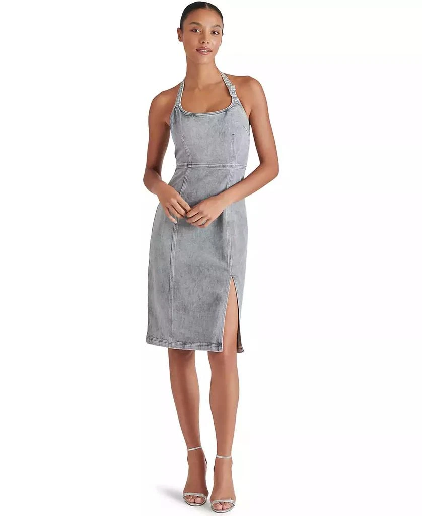 Steve Madden Gia Denim Dress in Gray