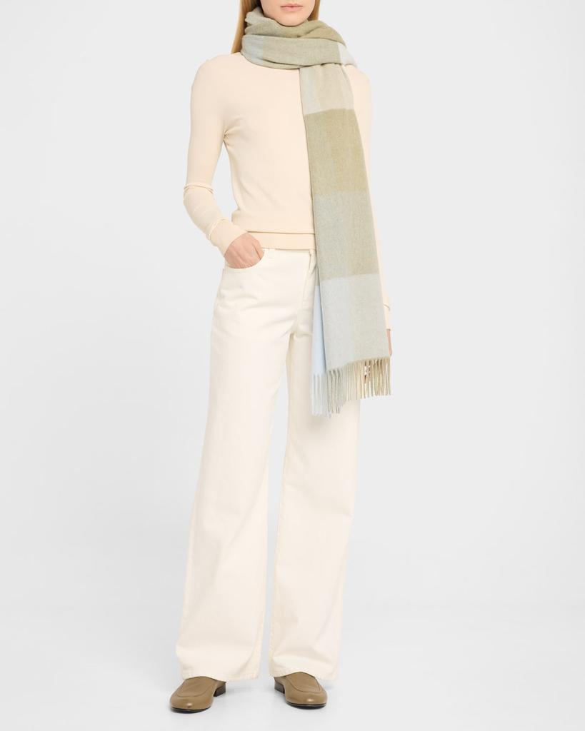 Johnstons of Elgin Cashmere Check-Print Scarf