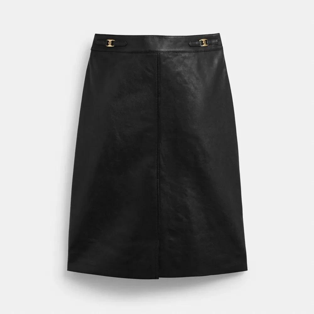 Coach Heritage C Leather Skirt 1