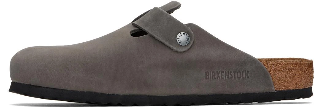 Birkenstock Gray Boston Clogs - Men\'s Slip-On Loafers. Worn ONCE US size 10-10.5 Birkenstock Gray Regular Boston Soft Footbed Slip-on Loafers  main image 2