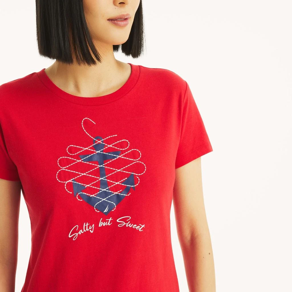 Nautica Womens Anchor Graphic T-Shirt 2