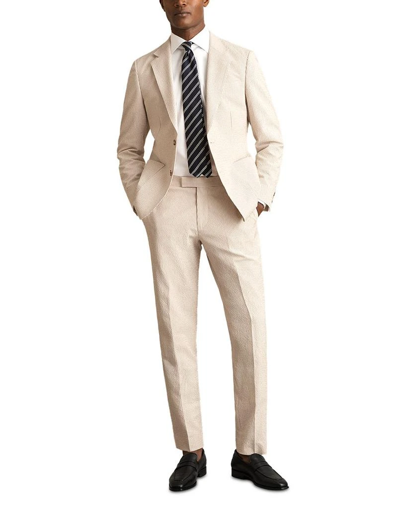 REISS Slim Fit Seersucker Mixer Trousers 2