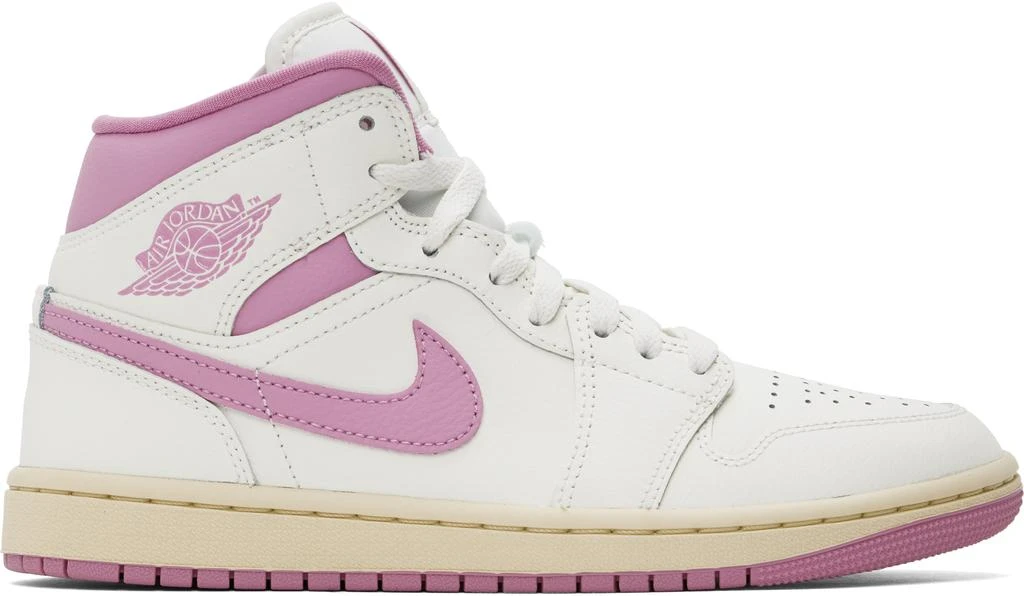 Jordan Pink & White Air Jordan 1 Mid Sneakers 1