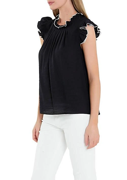English Factory Factory Contrast Stitch Sleeveless Top 3
