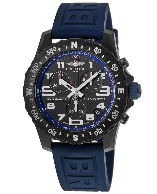 BREITLING Breitling Endurance Pro 44 Quartz Chronograph Black Dial Blue Rubber Strap Men's Watch X82310D51B1S1 1