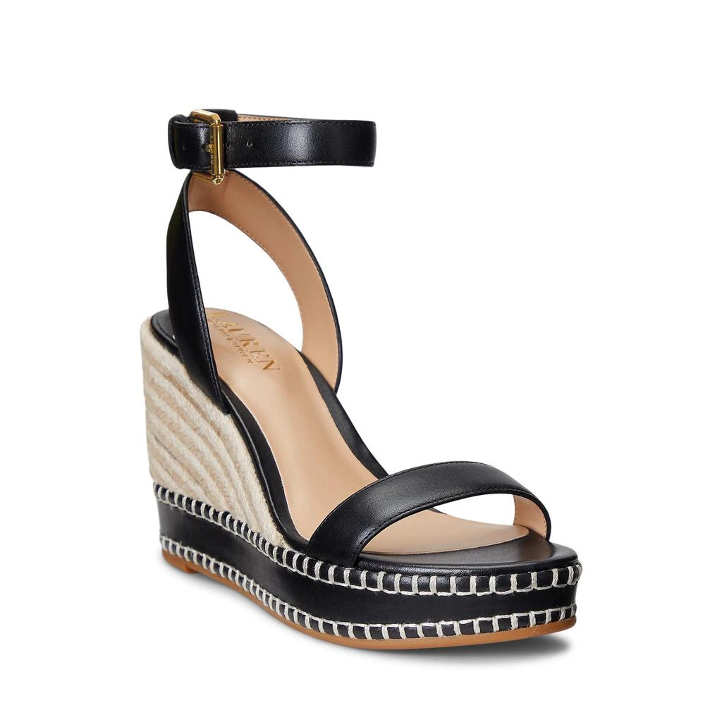 Ralph Lauren Hilarie Burnished Leather Espadrille 1
