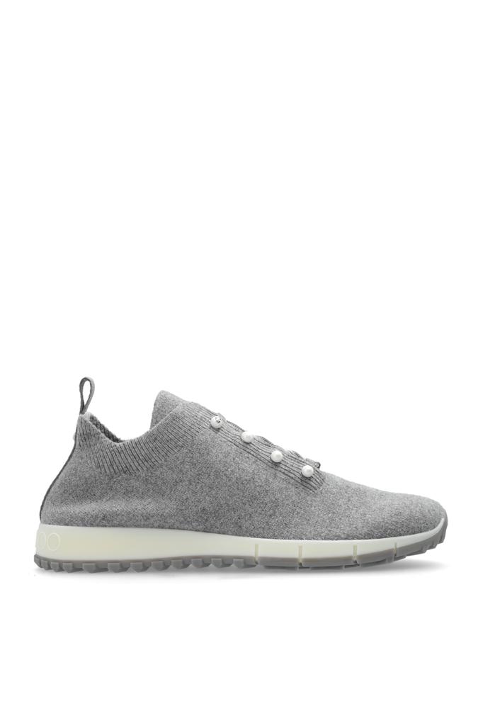 スニーカー Jimmy Choo Grey Leather Diamond Light M Sneakers JIMMY CHOO diamond light/m ii sneakers Grey Jimmy Choo
