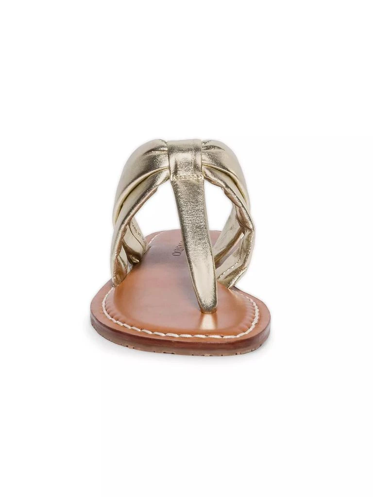 Bernardo Margaret Metallic Leather Thong Sandals 4