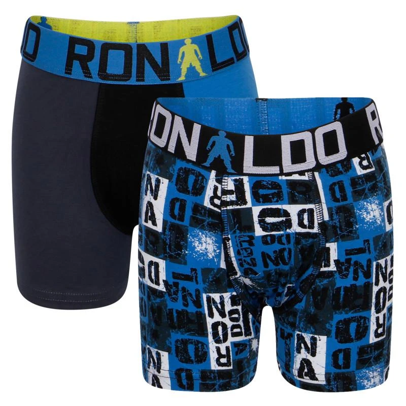 CR7 Cristiano Ronaldo Logo letters set of boxers in blue 1
