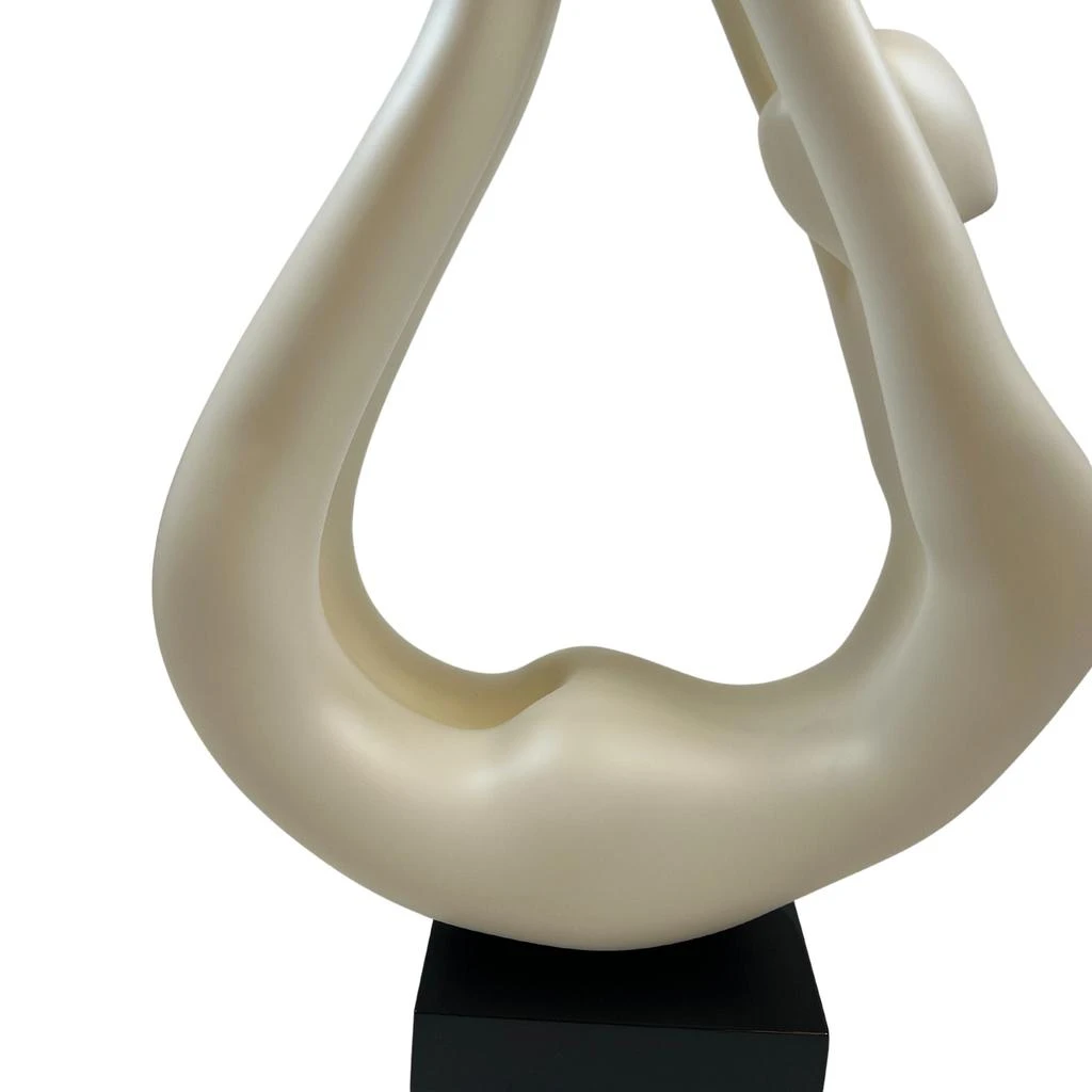 Finesse Decor Yoga White Sculpture - Gray Base 2