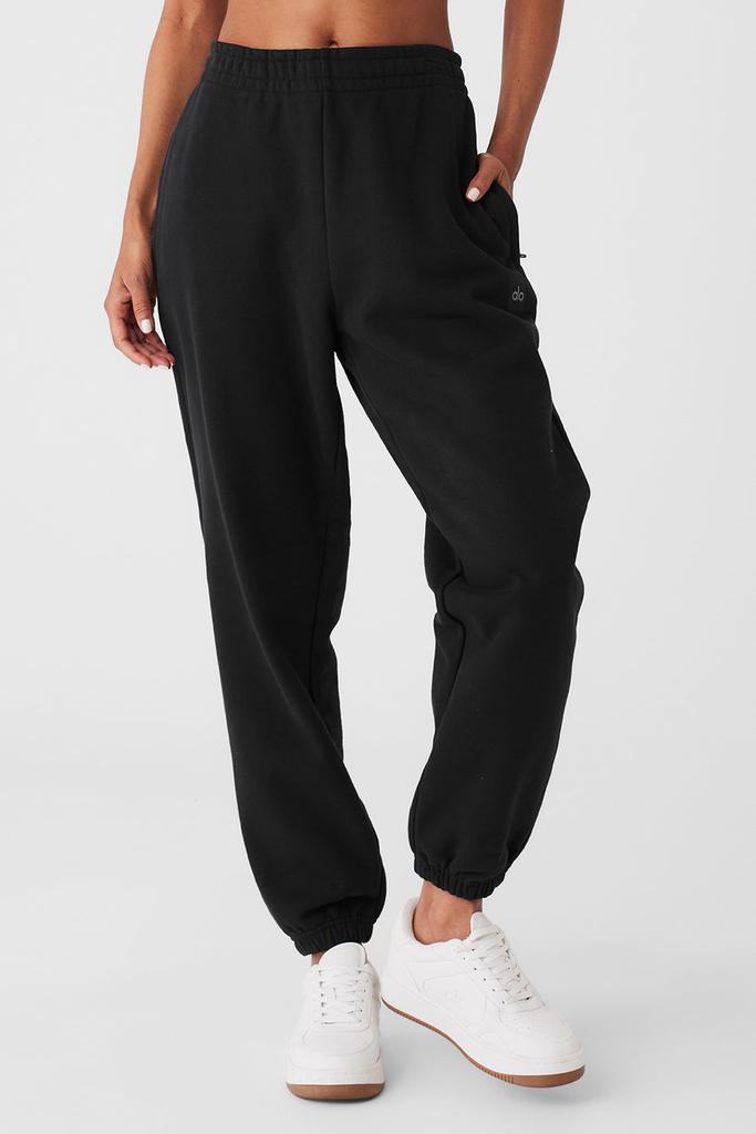 Alo Cuffed Renown Heavy Weight Sweatpant - Black