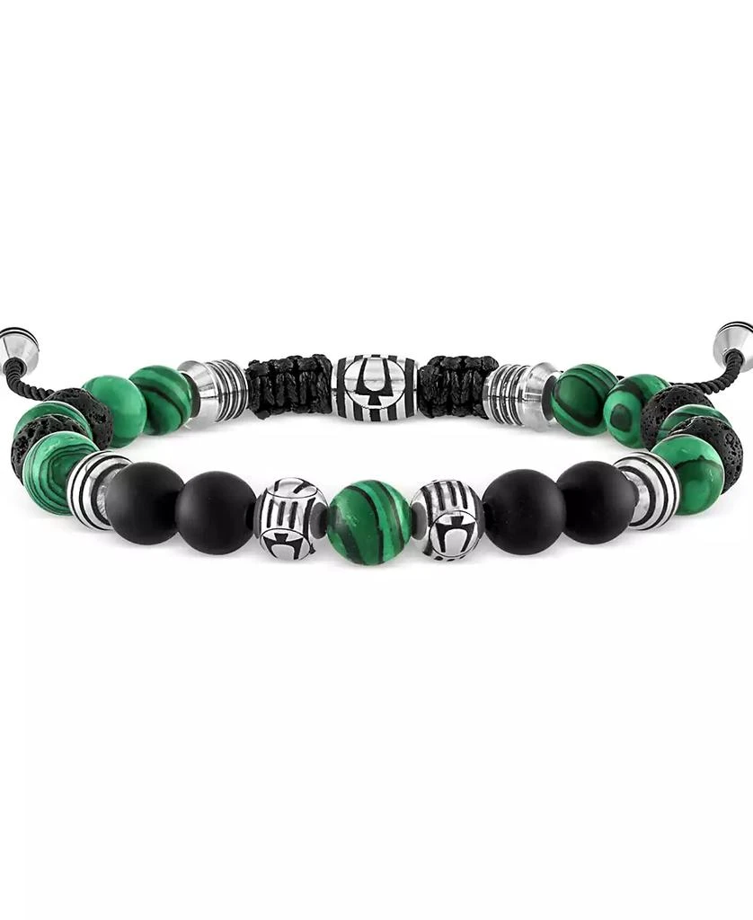 Bulova Men's Marine Star Beaded Bolo Bracelet in Stainless Steel 2