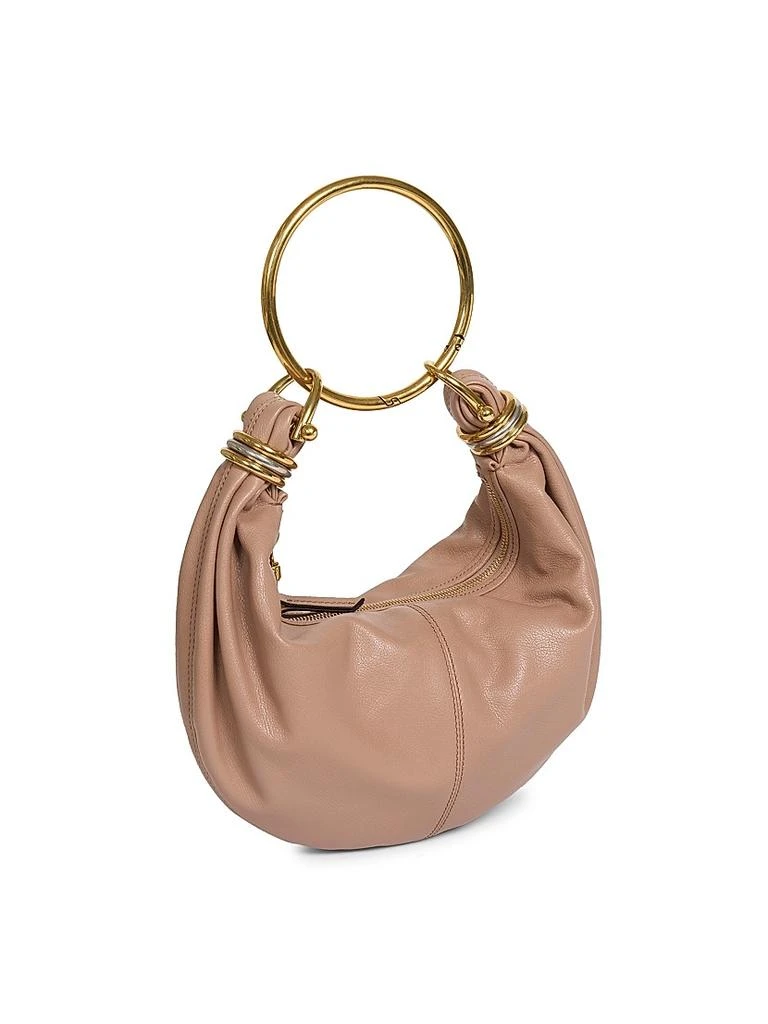Chloé Small Bracelet Grained Leather Hobo Bag 4