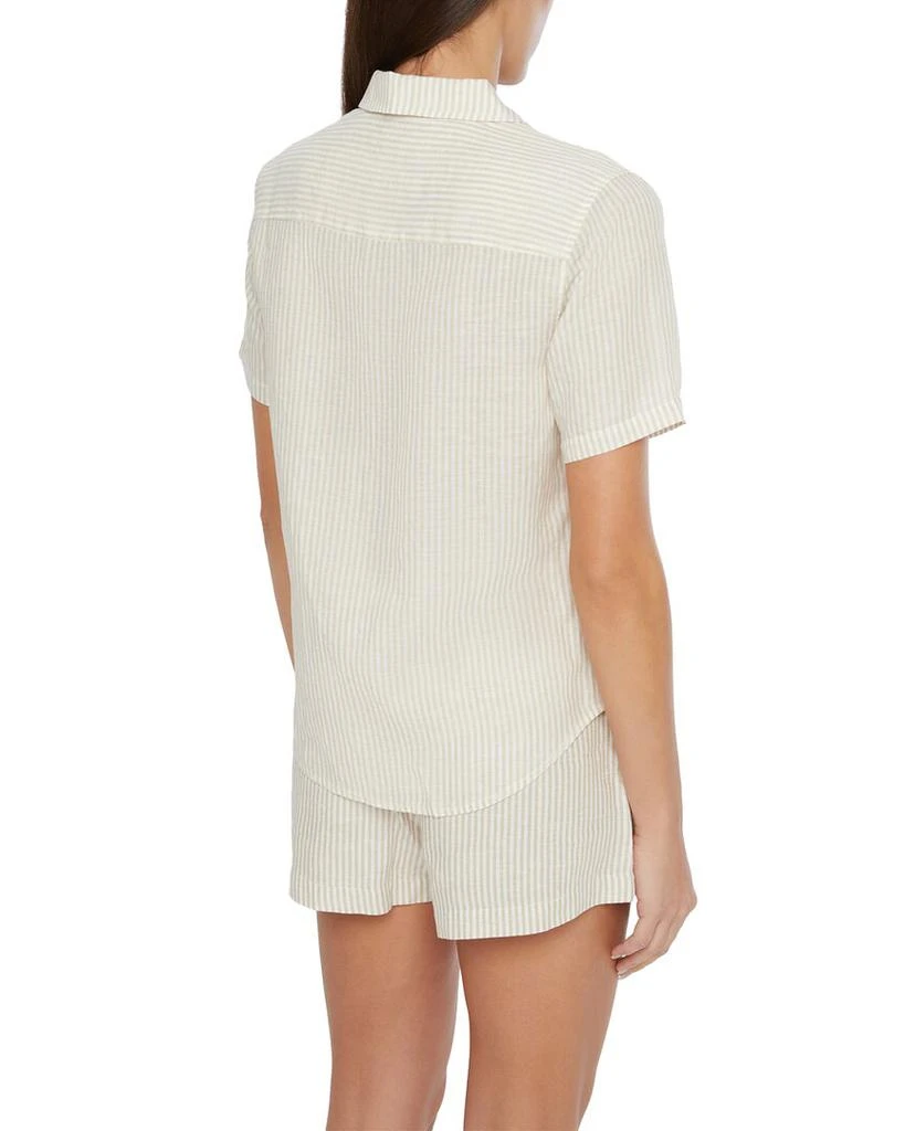 Onia Air Linen-Blend Short Sleeve Shirt 2