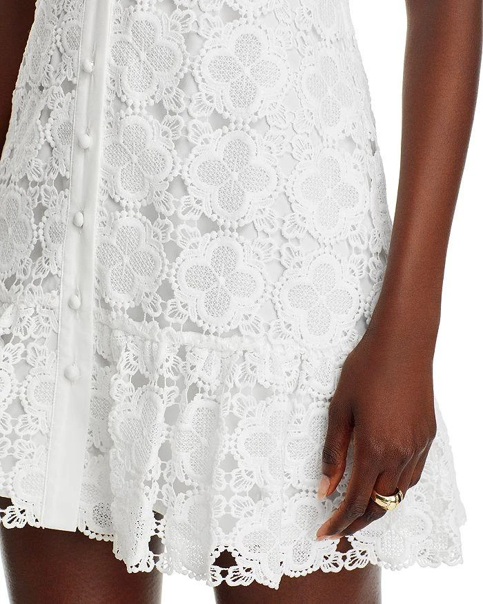 AQUA Lace Mini Shirt Dress - Exclusive 6