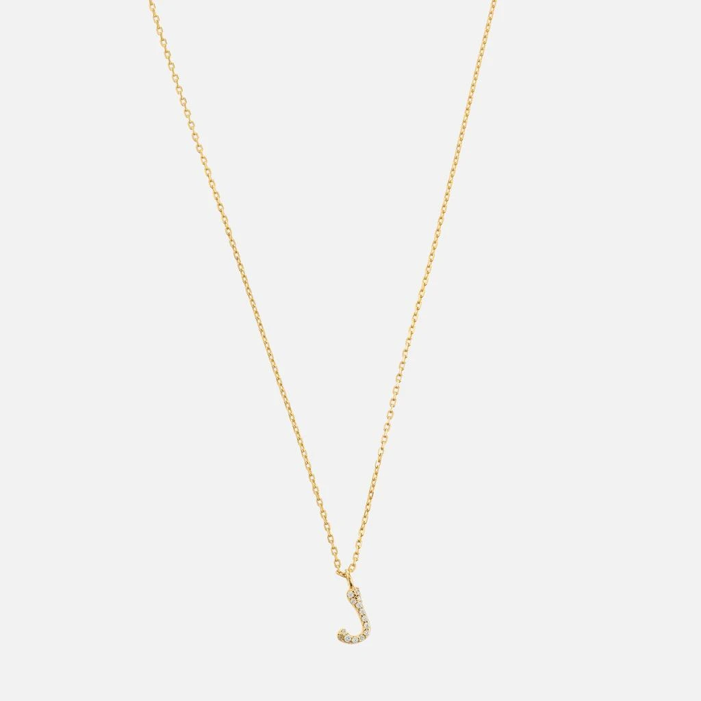 ASTRID & MIYU Initial Pavé 18K Gold-Plated Necklace 2