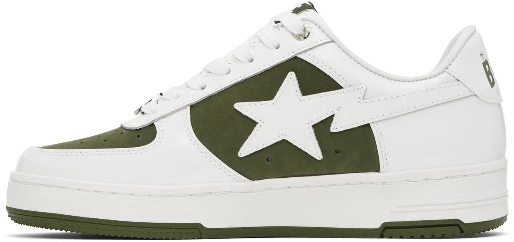 Bape White & Khaki BAPE STA #6 Sneakers 3