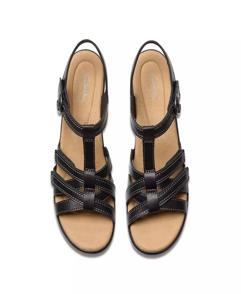 Clarks Emily2 Rose Leather Block Heel Sandals 4