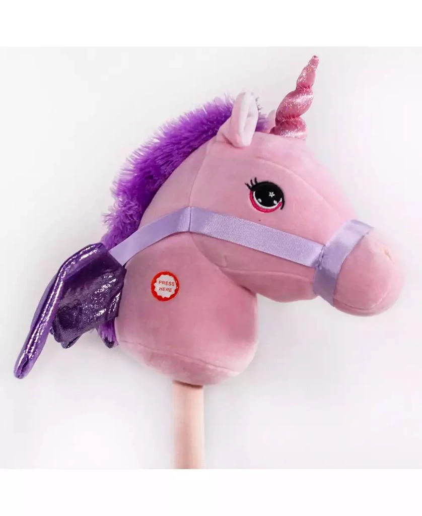 First and Main Ponyland Giddy-Up Fantasy 28" Stick Horse Plush, Unicorn with Sound 4