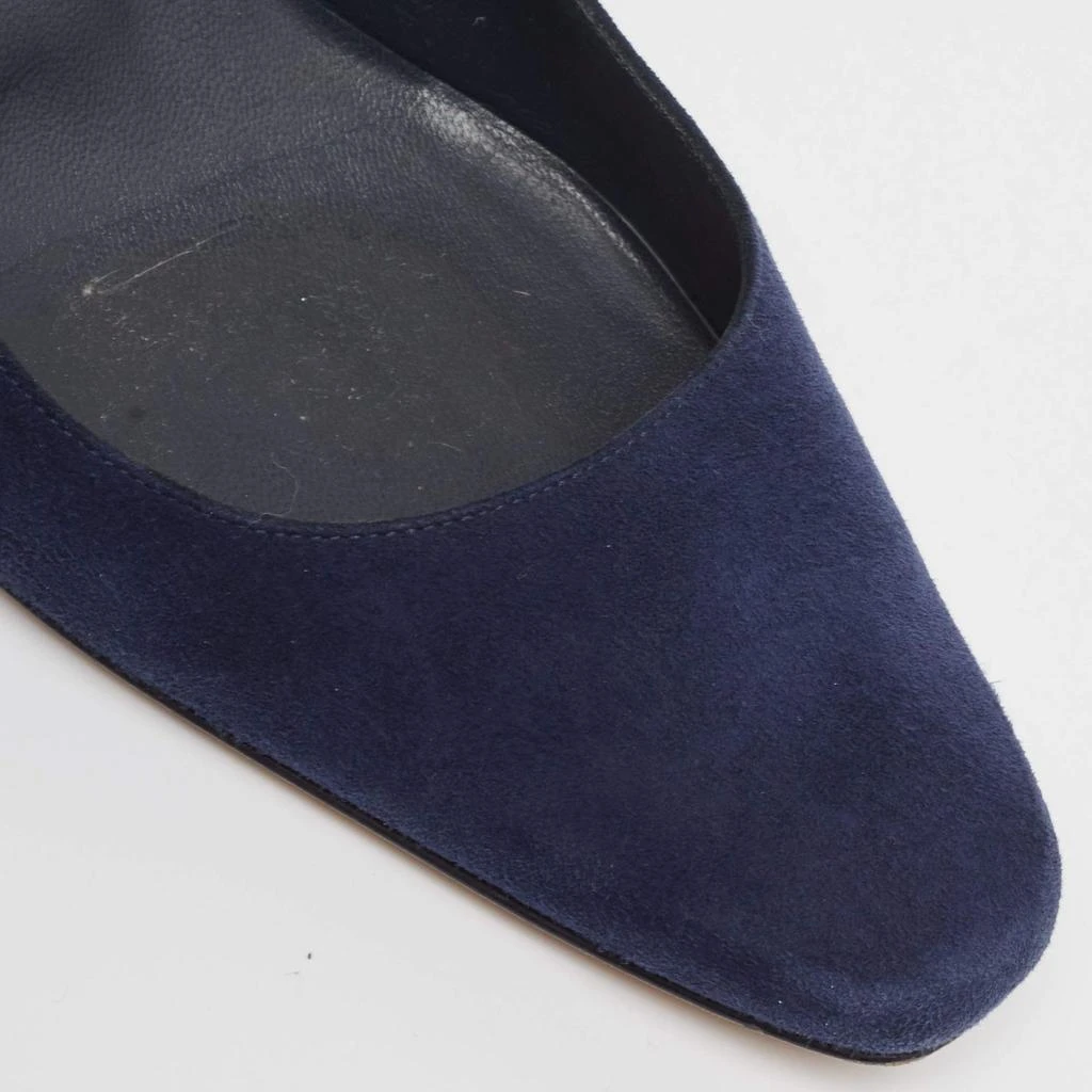 Manolo Blahnik Manolo Blahnik Navy Blue Suede Block Heel Pumps Size 38 8
