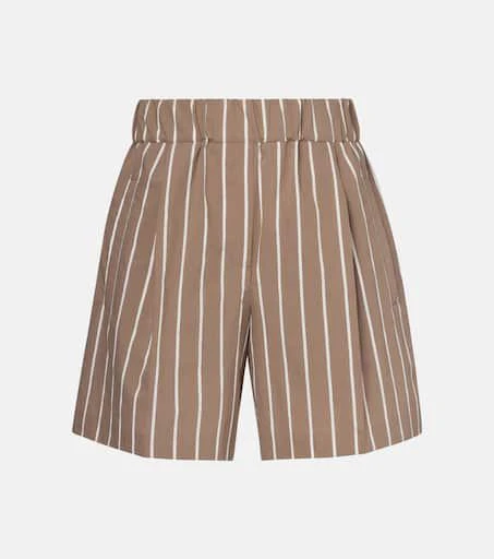 Brunello Cucinelli Striped cotton-blend Bermuda shorts 1