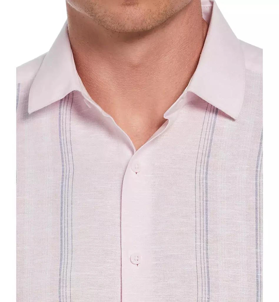 Cubavera Men's Big & Tall Tri-Panel Short Sleeve Button-Front Shirt 4