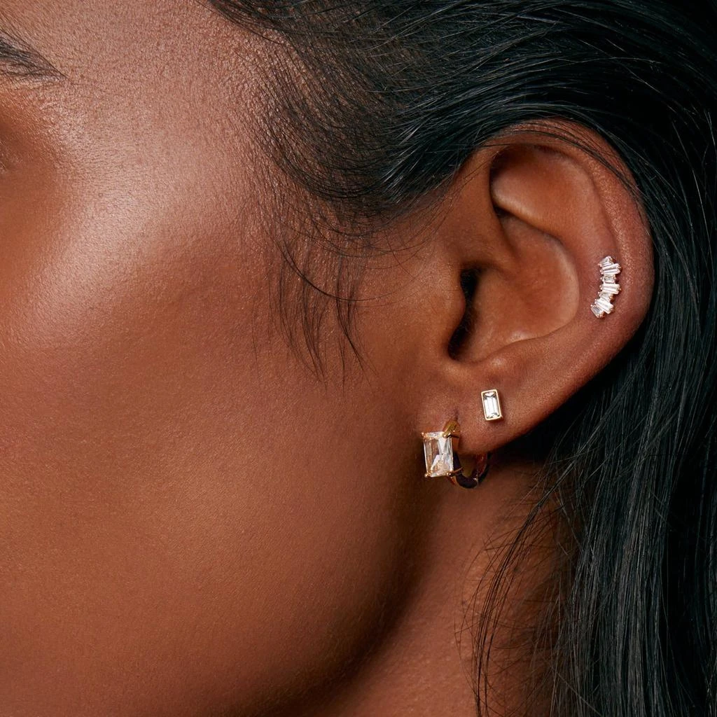 Orelia London Baguette Stud Earrings Made With Swarovski Crystals 4