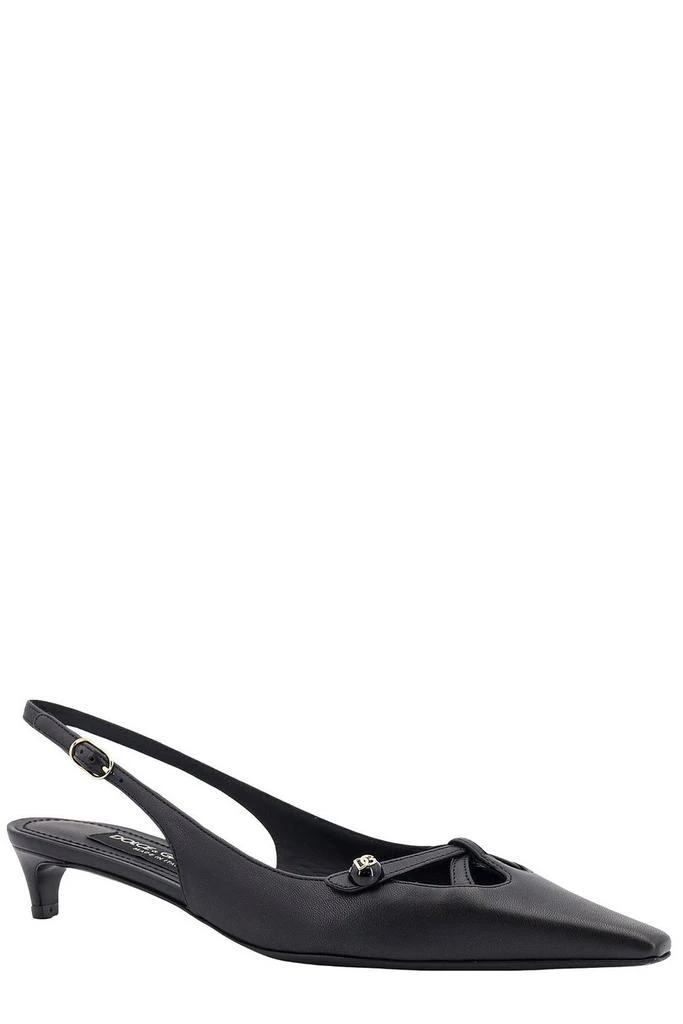 Dolce & Gabbana Dolce & Gabbana DG Logo Plaque Slingback Pumps 2