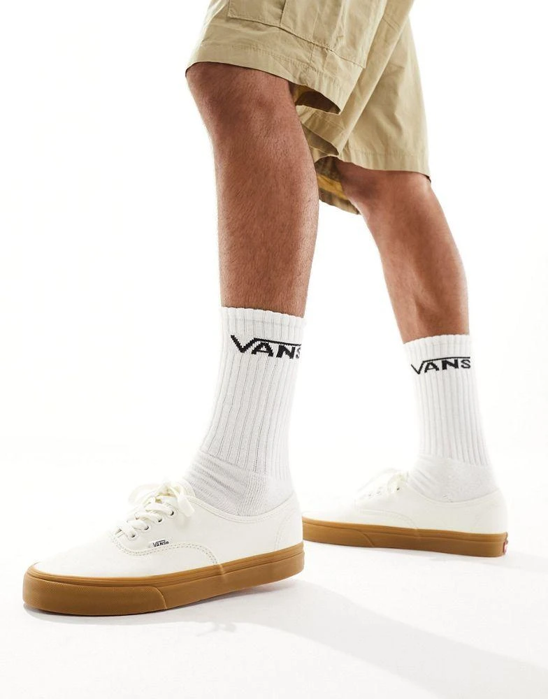 Vans Vans Authentic gum sole trainers in off white 1