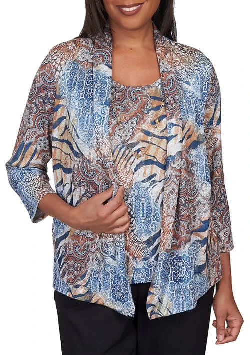 Alfred Dunner Dunner Classic Abstract Ikat Skirt 1