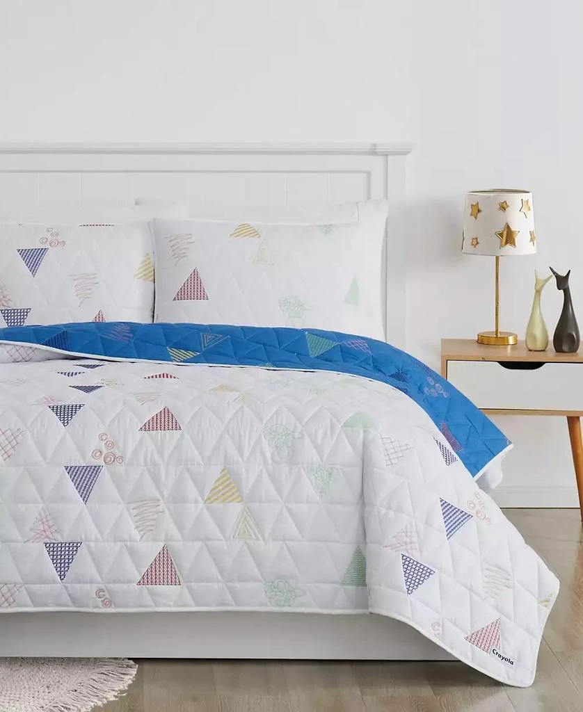 Crayola Triangle Embroidered 2 Piece Quilt Set 2