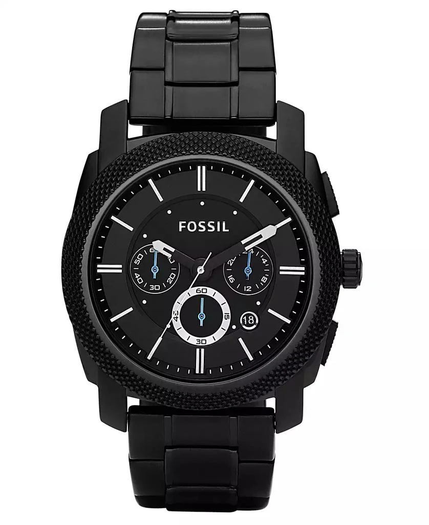 Fossil Men's Chronograph Machine Black Stainless Steel Bracelet Watch 45mm FS4552 1