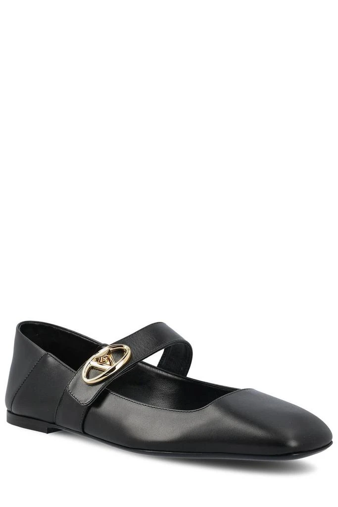 Valentino Valentino VLogo Locker Square Toe Ballerina Shoes 2